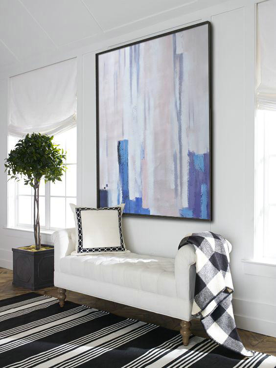 Handmade Extra Large Contemporary Painting,Oversized Contemporary Art,Oversized Custom Canvas Art,White,Pink,Violet Ash.etc